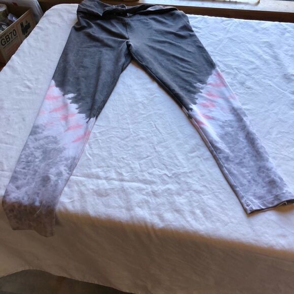 Justice Leggings Junior Gray/white/pink 18/20 - Picture 5 of 5